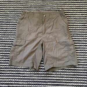 🌿Columbia Mens Titanium Brown Cargo Hiking Utility Outdoor Shorts M
